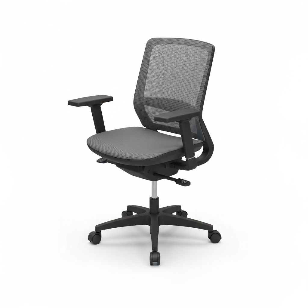 Stackable ergonomic school chair on a clean background