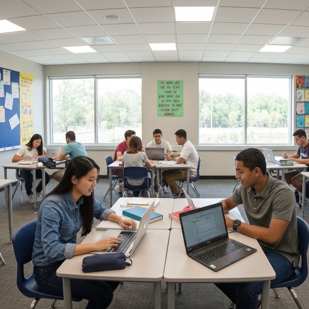 Collaborative classroom layout suited for themed group projects
