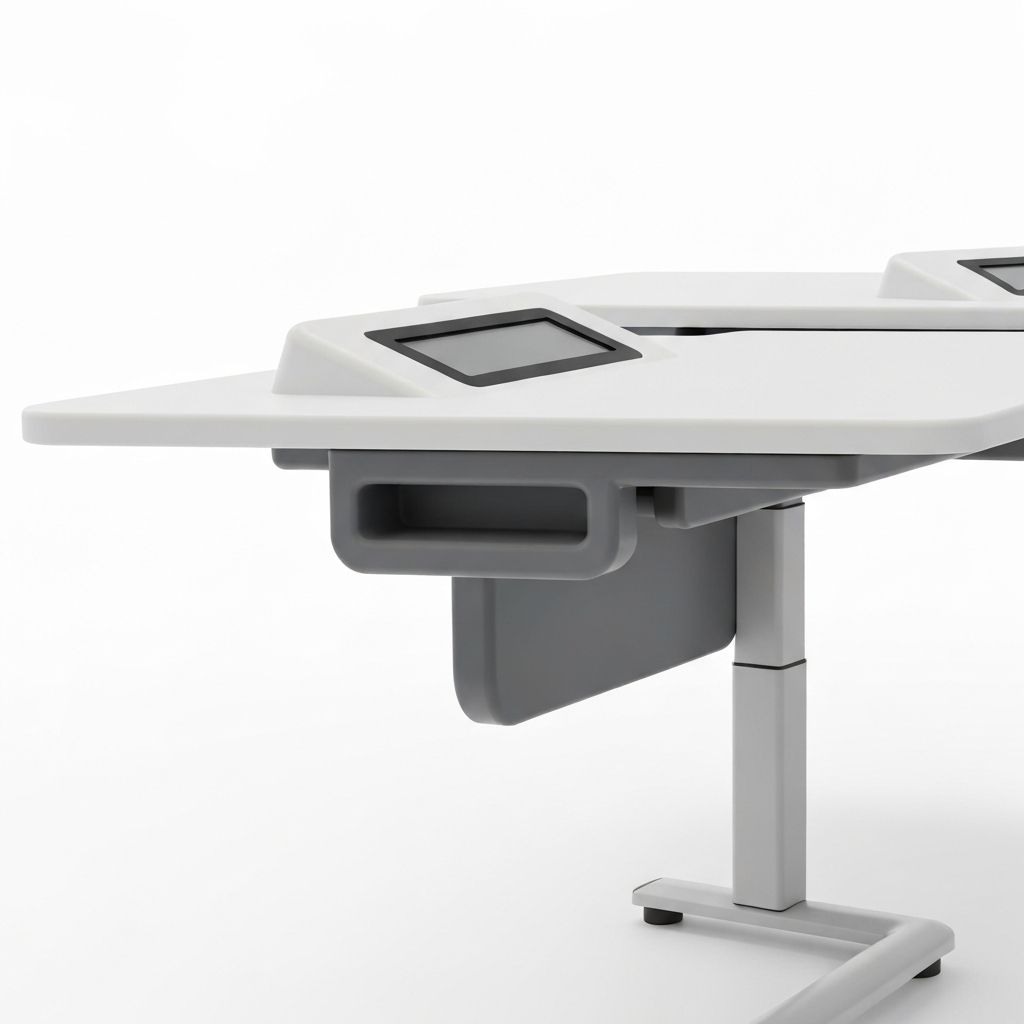 School Furniture Student Desk Laminate Adjustable Octagon Activity Table view 3