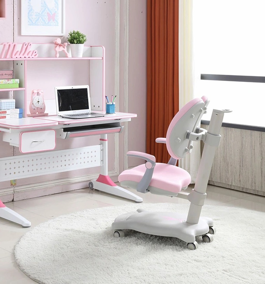 Adjustable Wheels Mobile Big Storage Home Study Children Kids Study Plastic Soft Padding Tables Home Furnitures view 2