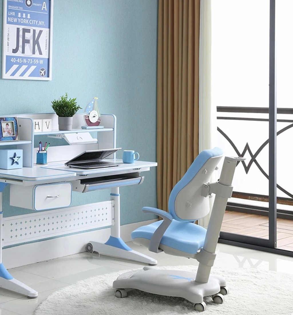 Wooden Home Use School Study Furniture for Children Kids Study Plastic Soft Padding Tables Chair Set view 2
