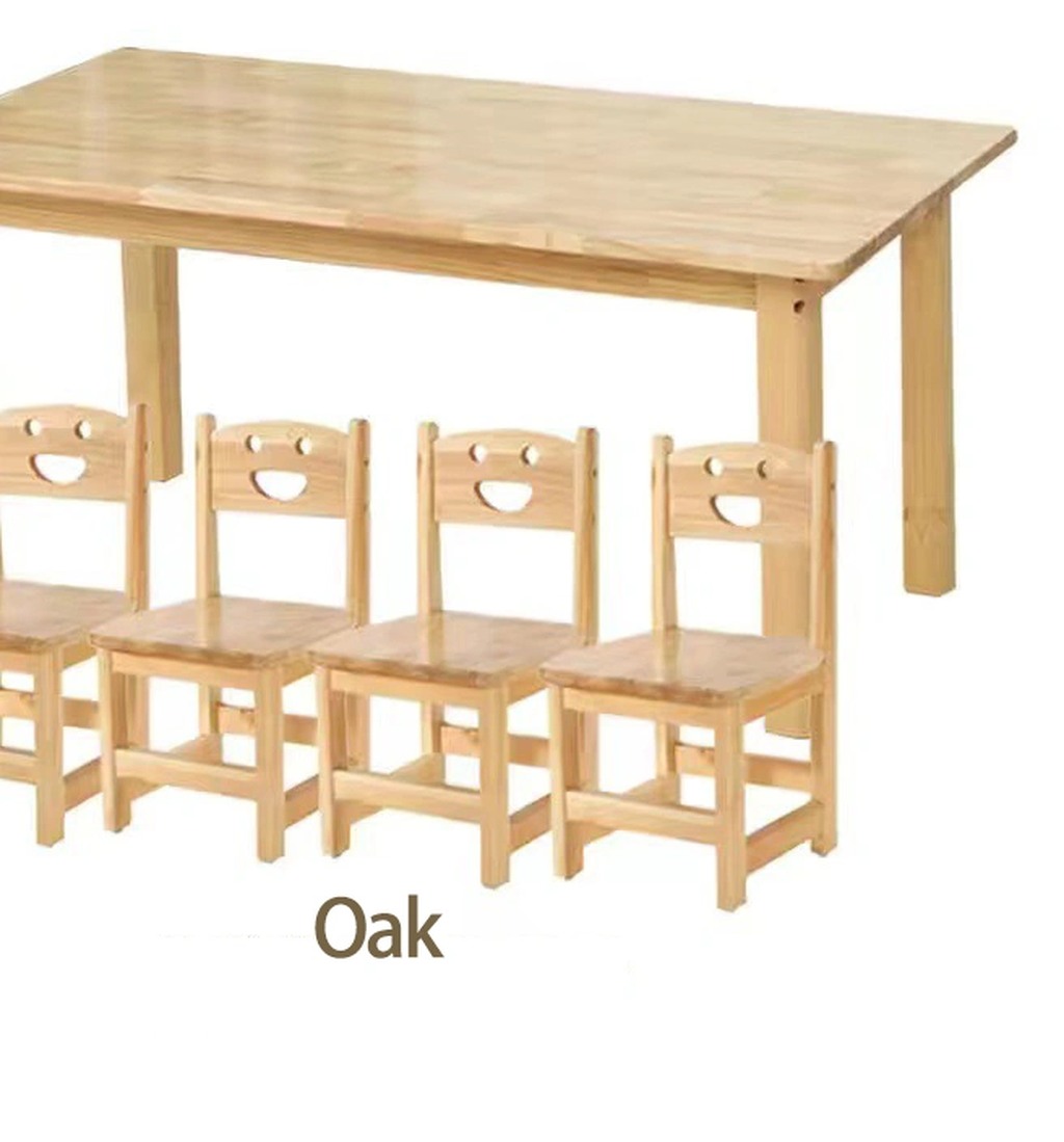 New Customized Wholesale Natural Wooden Table and Chair for Kids view 2