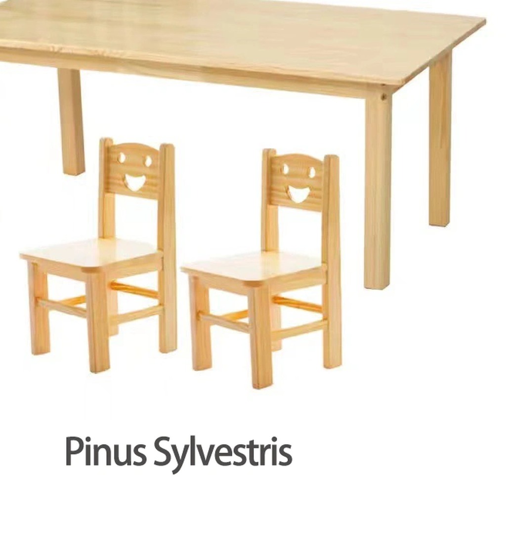 New Customized Wholesale Natural Wooden Table and Chair for Kids view 3